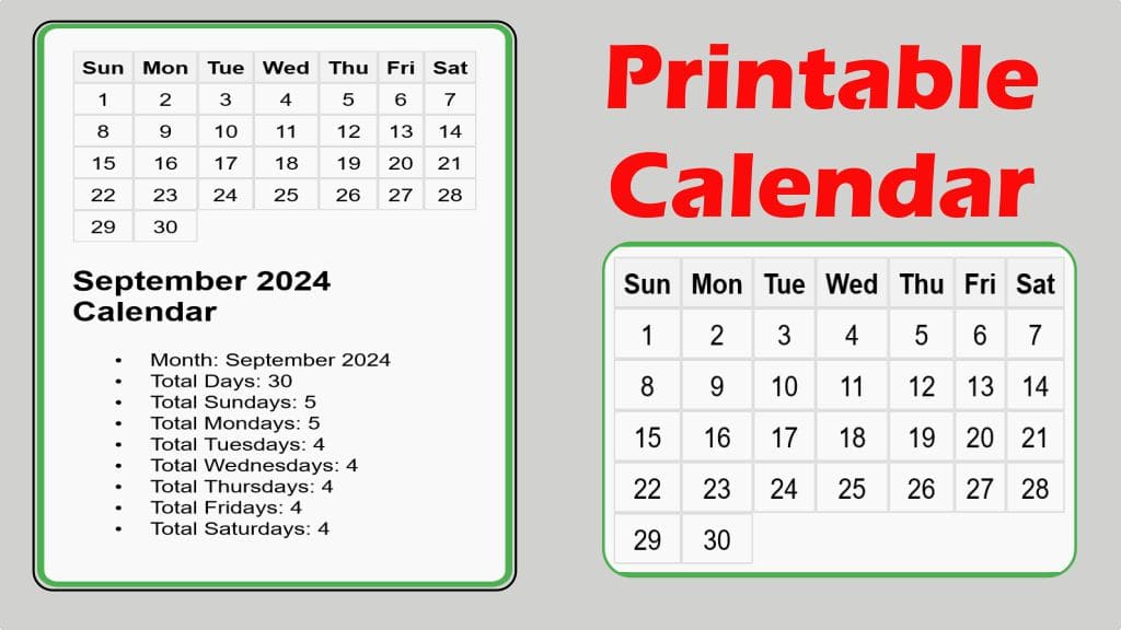 Printable Calendar